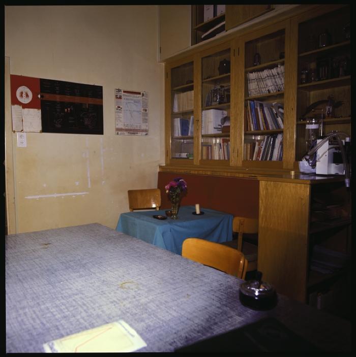 Hôpital cantonal: service d'anesthésie, bureau des anesthésistes.