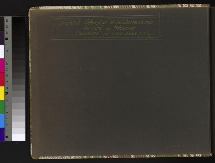 Album documentant les locaux de l'Institut d'Hygiène et de Bactériologie, rue du Bugnon 48 (actuellement Institut de microbiologie)
