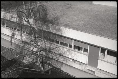 Pavillon des prématurés: vue extérieure de la façade sud.