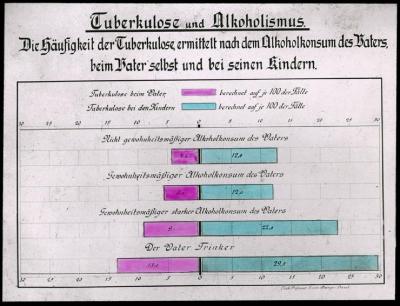 Document pédagogique dédié à l'information du public, statistiques (tuberculose et alcool).