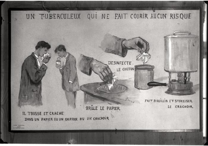 Document pédagogique dédié à l'information du public, exposition itinérante de 1914 (planche).