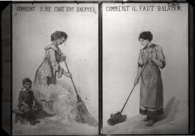 Document pédagogique dédié à l'information du public, exposition itinérante de 1914 (planche).