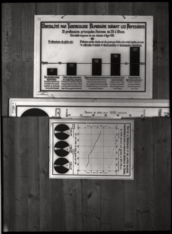 Document pédagogique dédié à l'information du public, statistiques (tuberculose et profession).