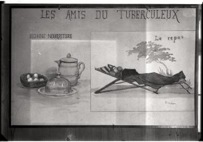 Document pédagogique dédié à l'information du public, exposition itinérante de 1914 (planche).