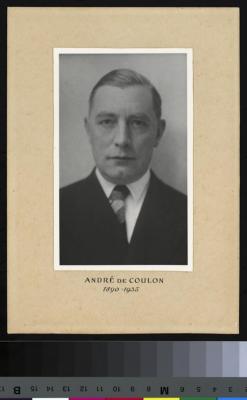 Portrait en buste du médecin André de Coulon.