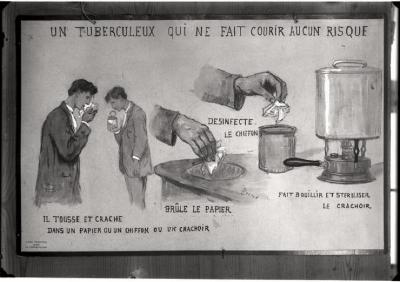 Document pédagogique dédié à l'information du public, exposition itinérante de 1914 (planche).