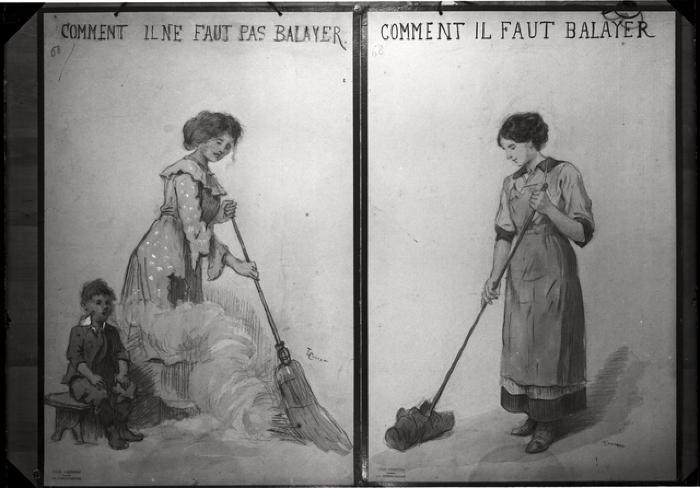 Document pédagogique dédié à l'information du public, exposition itinérante de 1914 (planche).