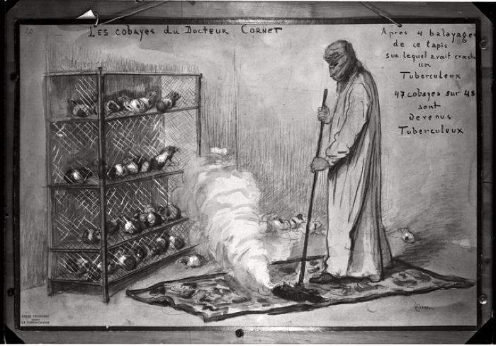 Document pédagogique dédié à l'information du public, exposition itinérante de 1914 (planche).